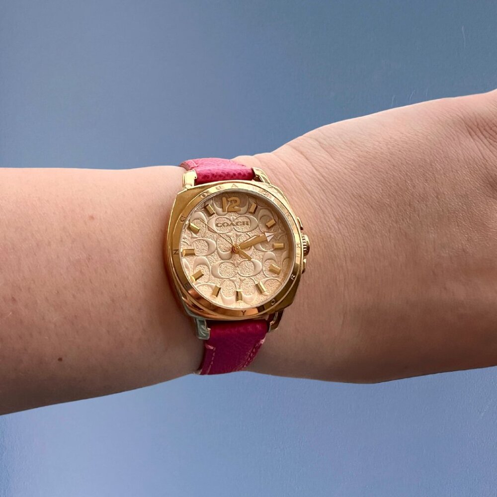 Coach Hot Pink Boyfriend Watch I Comes with box & care guide - Picture 3 of 9